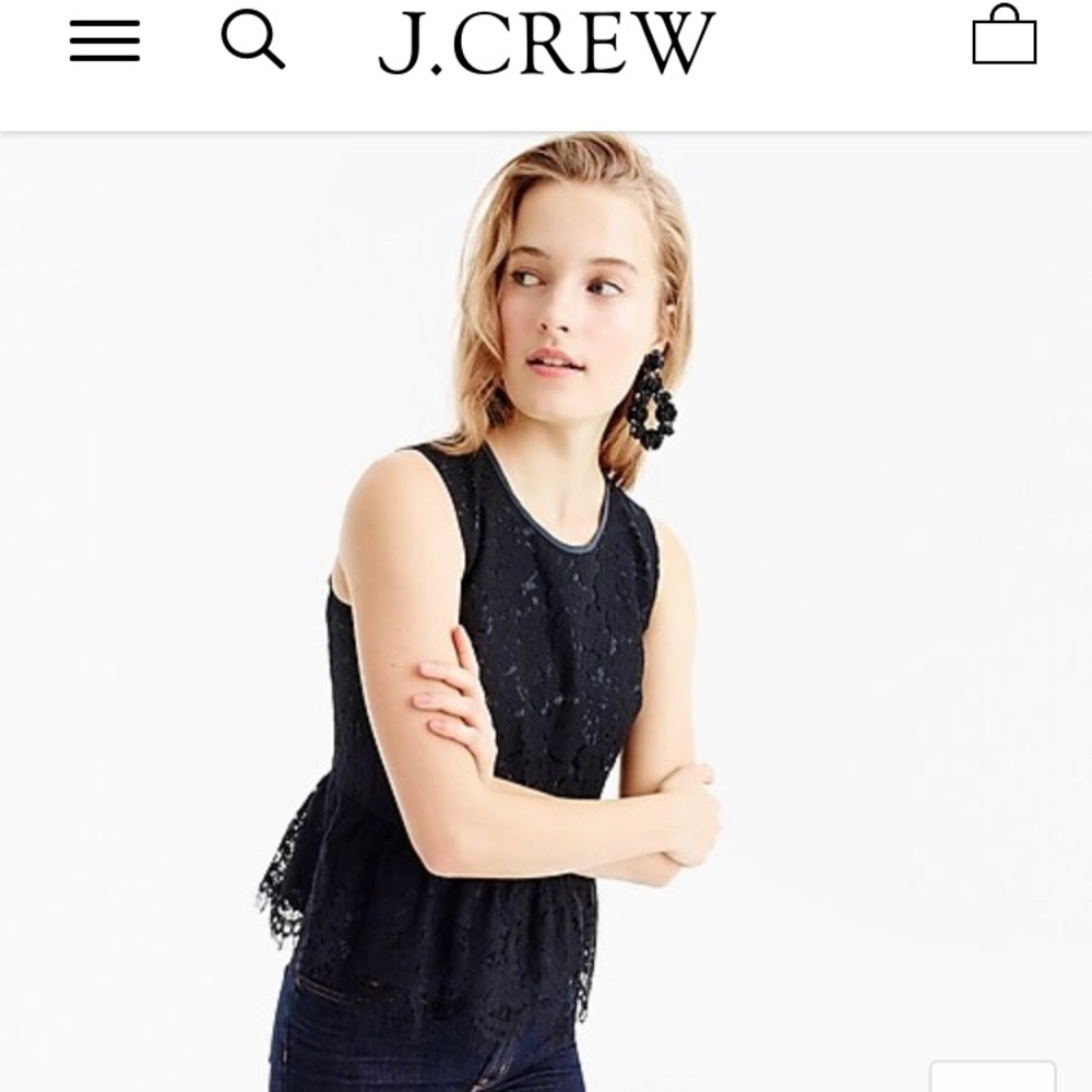 Lace Peplum Top